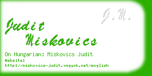 judit miskovics business card